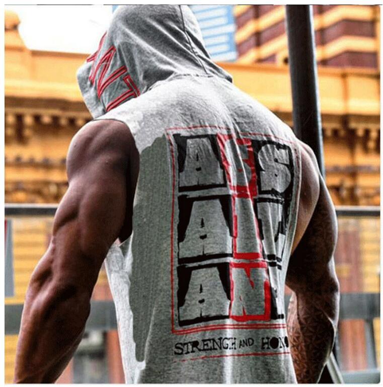 Men's Sleeveless Hoodie Vest Casual Slim Fit Vests Tank