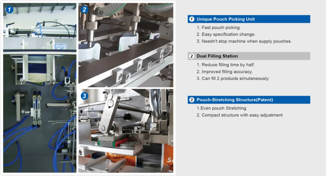 Doypack Pouch Packing Machine for Granule Zipper Pouch Stand up Pouch Pre-Made Pouch