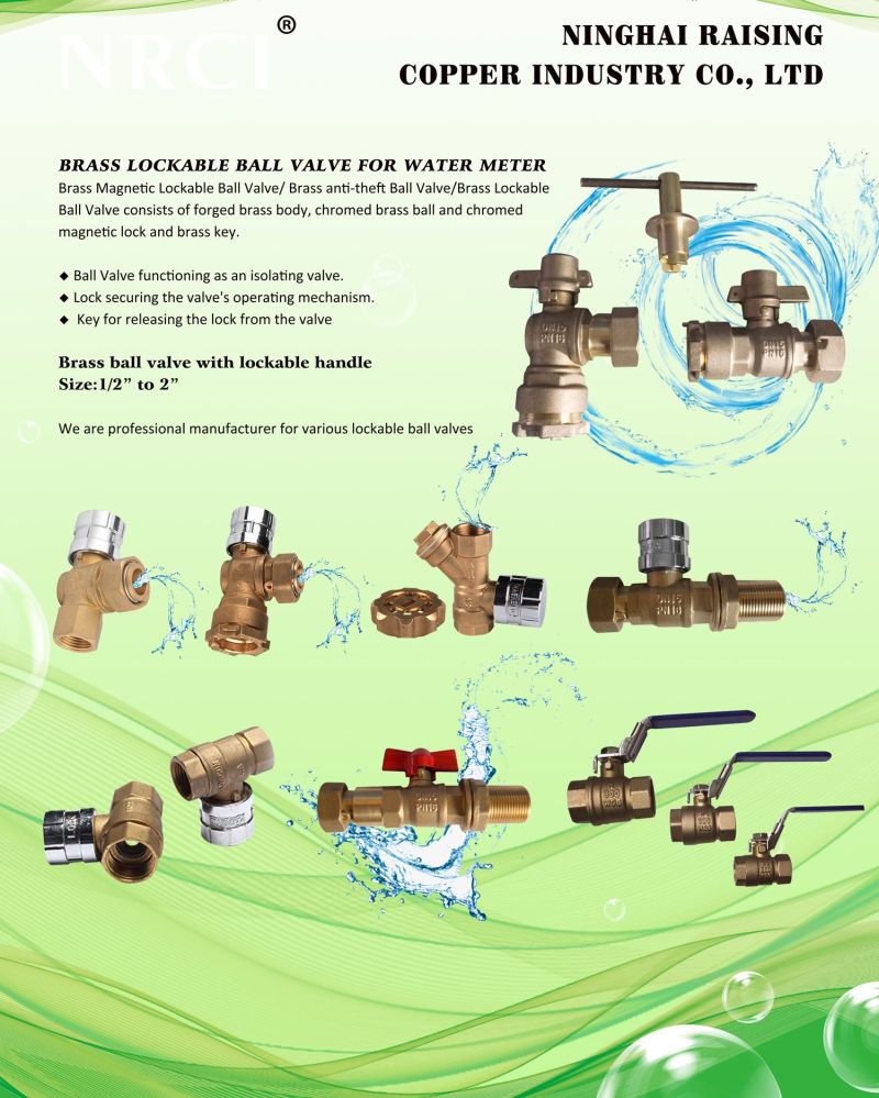 Brass Lockable Ball Valve for Water Meter From ISO9001: 2015 Manufacturer