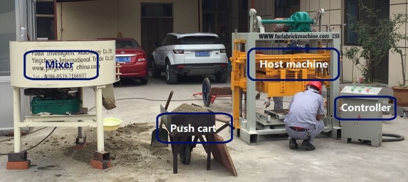 Manual Concrete Qt40-2 Paver Brick Machine/Habiterra Block Making Machine Price