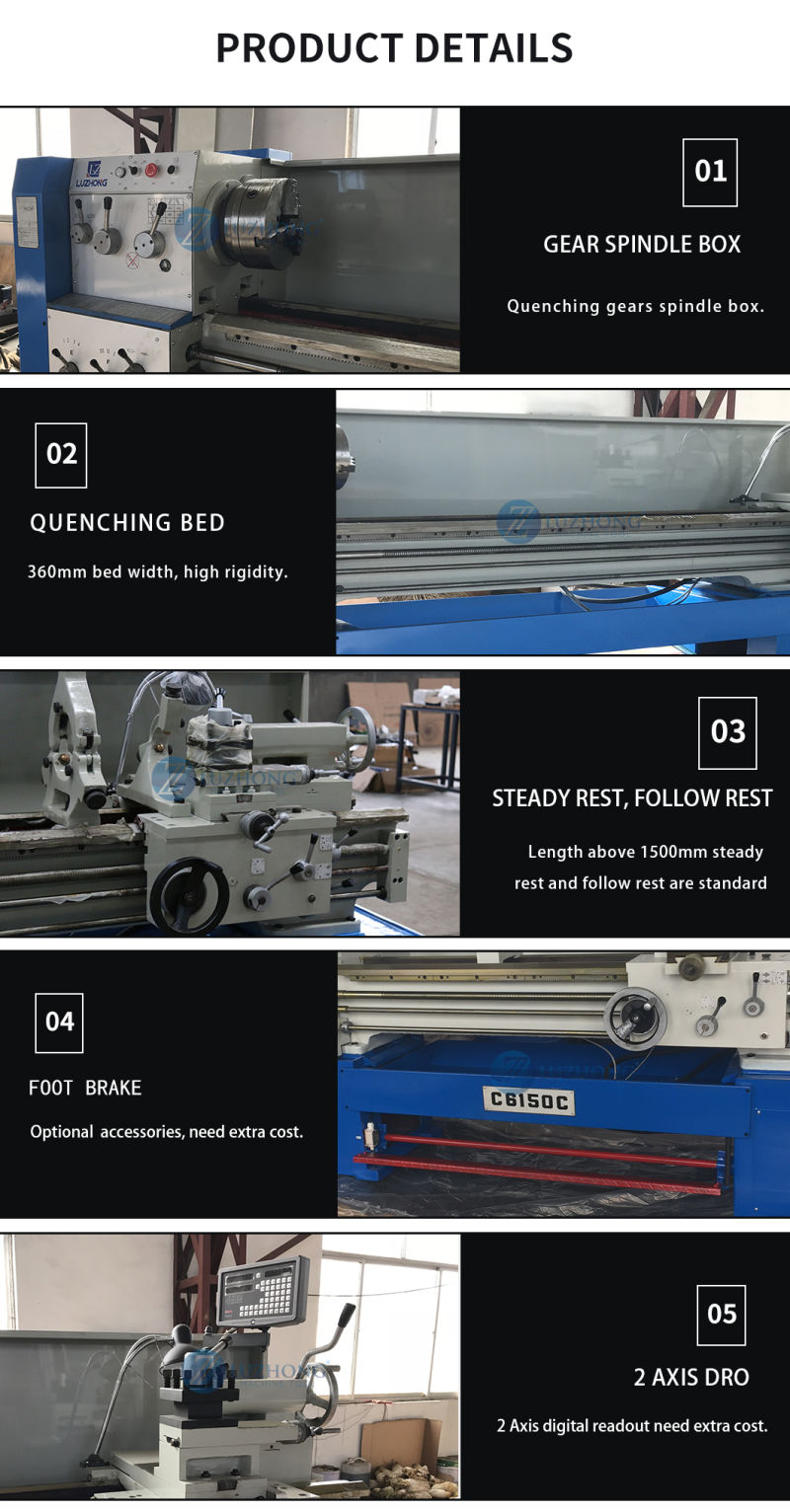 C6160 metal turning Horizontal Manual Conventional Lathe Machine with Price