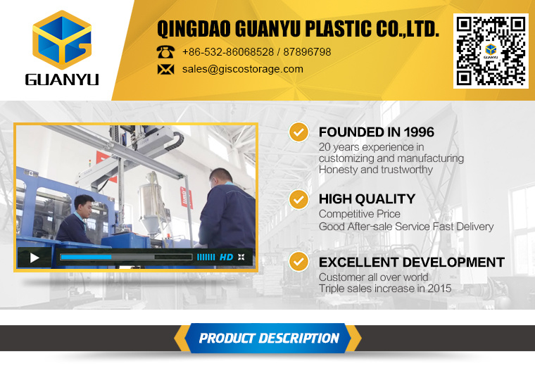 Industrial Plastic Stackable Plastic Box Storage