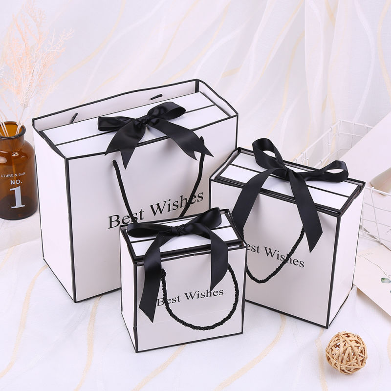 Custom White Luxury New Design Ribbon Design Folding Packaging Gift Box for Girls Cosmetic Decorations Gift Set