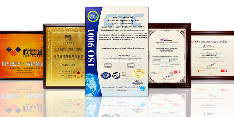 Acrílico transparente paso Wallet zapatos cosmética Expositor tamaños personalizados
