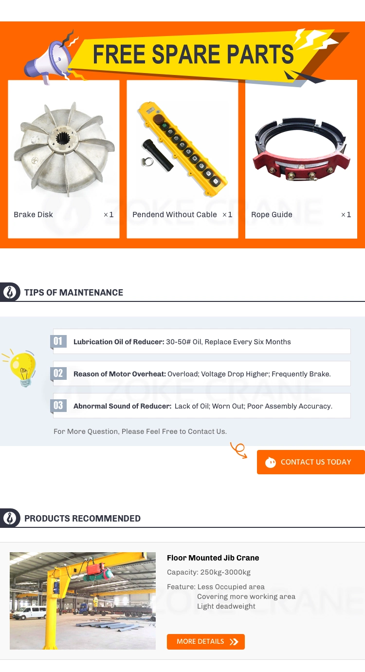 Floor Mounted Workshop Wall Mounted Jib Crane 10ton