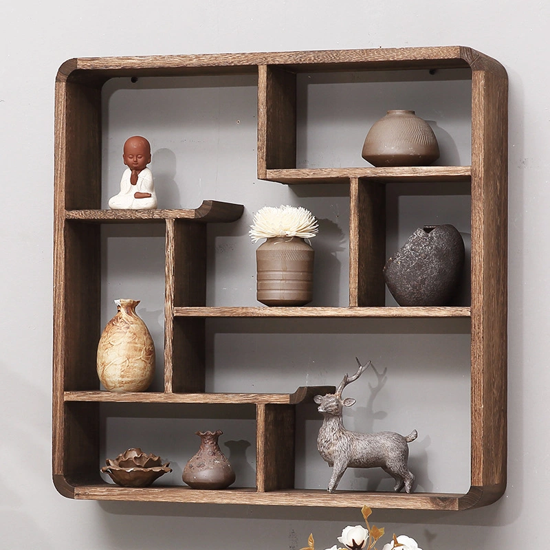 Wall Shelf Wall Decoration Solid Wood Wall Hanging Wall Rack Bedroom Living Room Simple and Creative