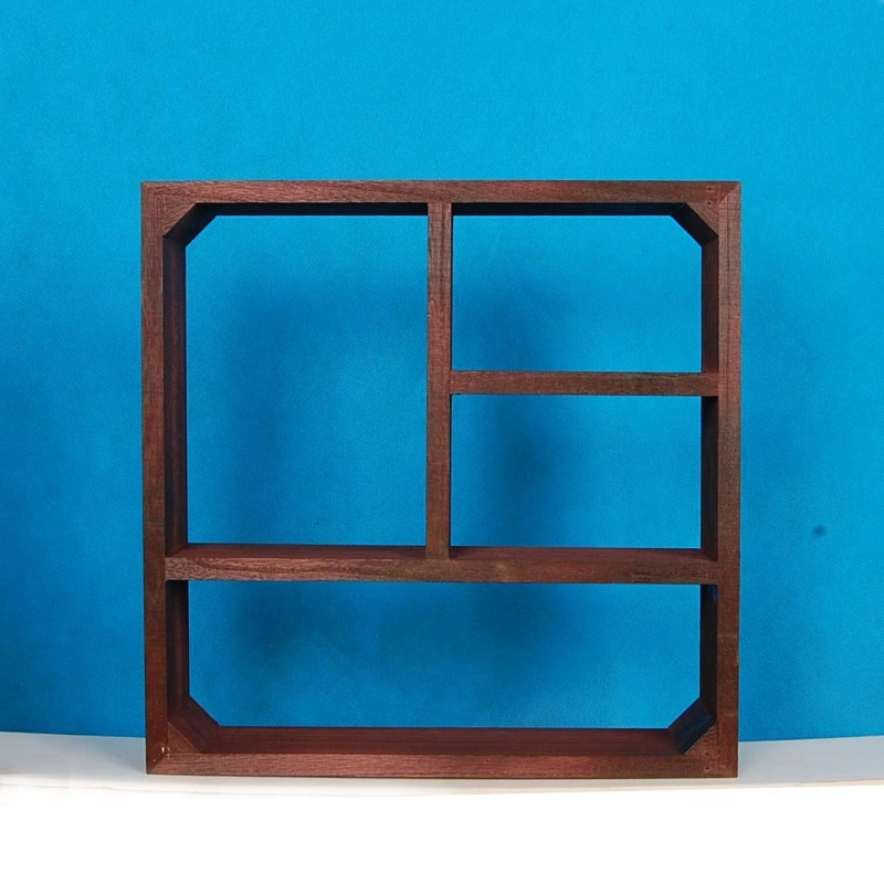 Solid Wood Wall Hanging Shelf Wooden Retro Decorative Shelf Creative Wall Hanging Book Shelf