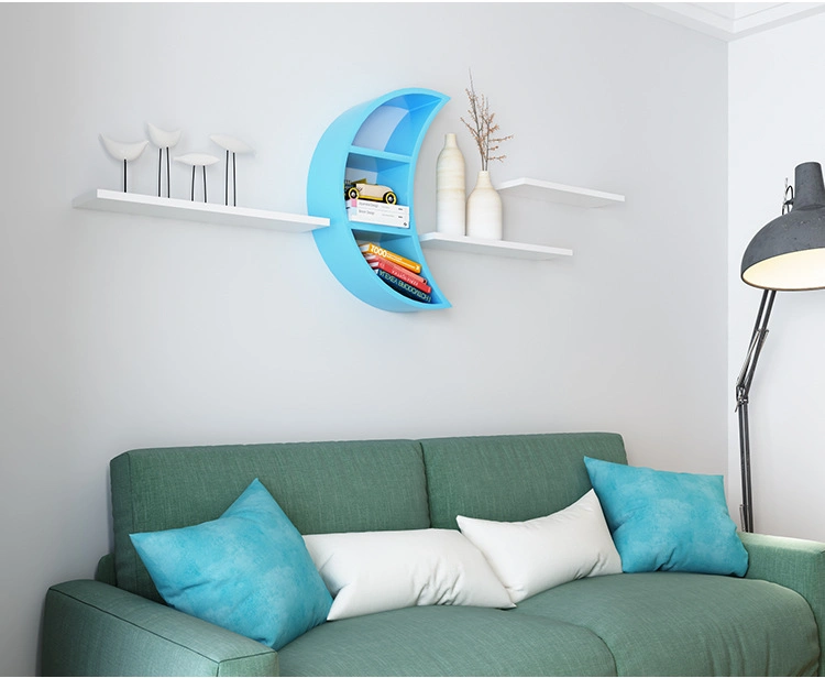 Moon Wall-Mounted Wall Shelf Decoration Shelf Shelf Bookshelf