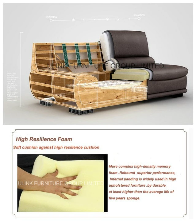 Chinese European Style Classic Chesterfield Living Room Furniture Sofa Leather Sofa with End Table