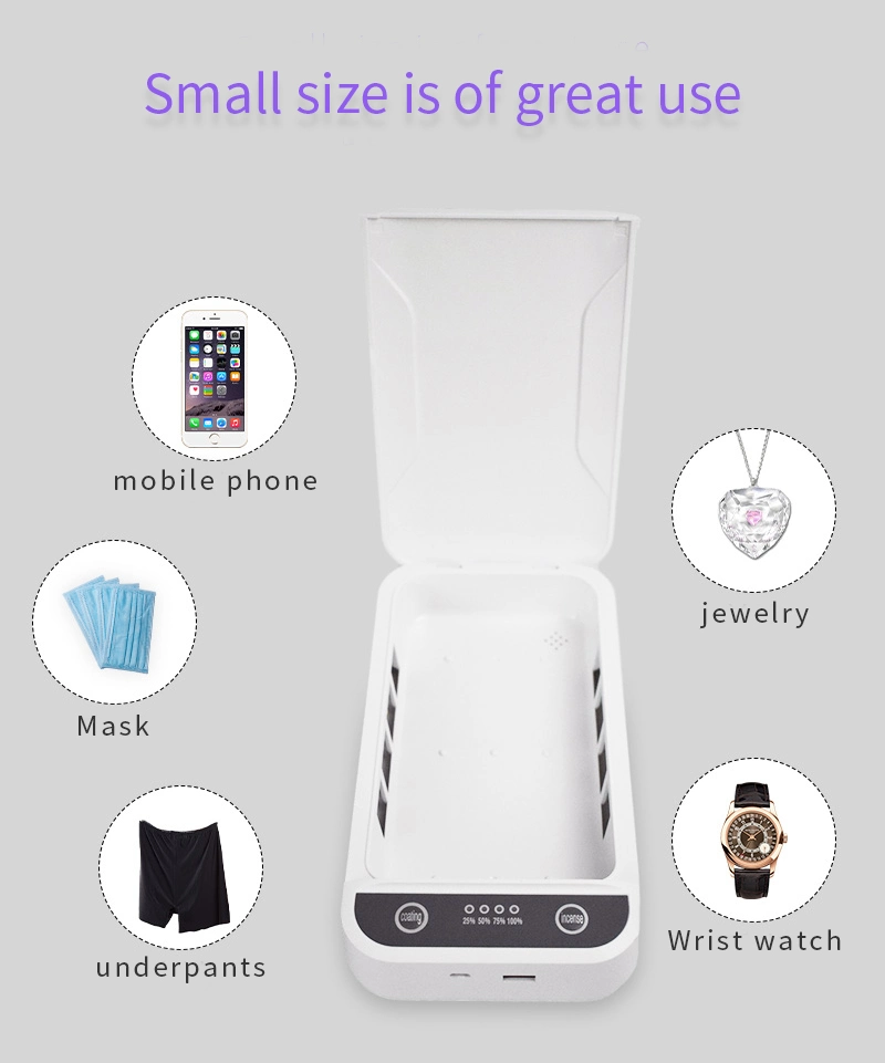 UV-C Sanitizing Box UV Sanitizer Box Wireless Charger Light Sanitizer Box Sanitation Light Box