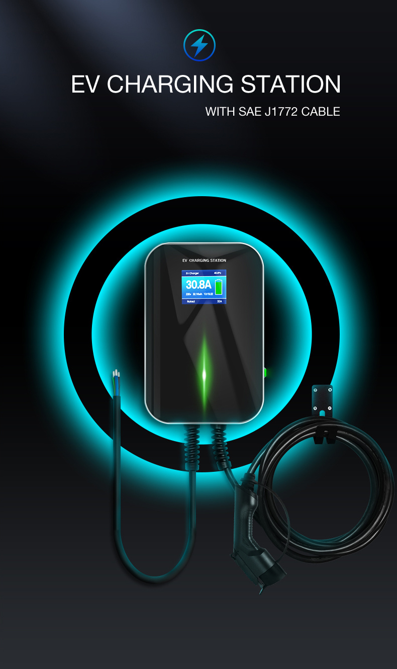 SAE J1772 Electric Vehicle Charger Unit with Type 1 Plug 20 Feet