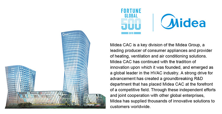 Midea 380V AC Type HVAC System Center Vrf Air Conditioner for Shopping