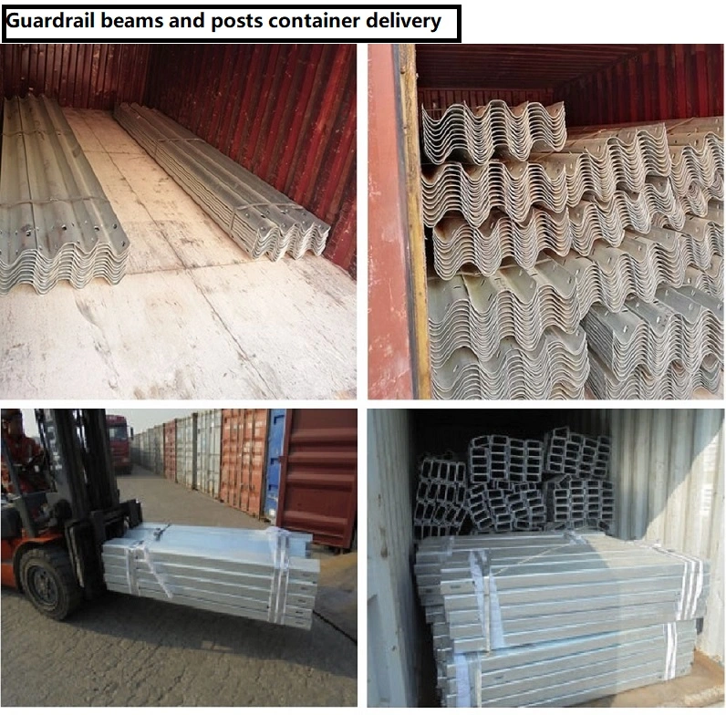 Highway Steel Barrier Metal Guardrail Roller Barrier Steel Beams