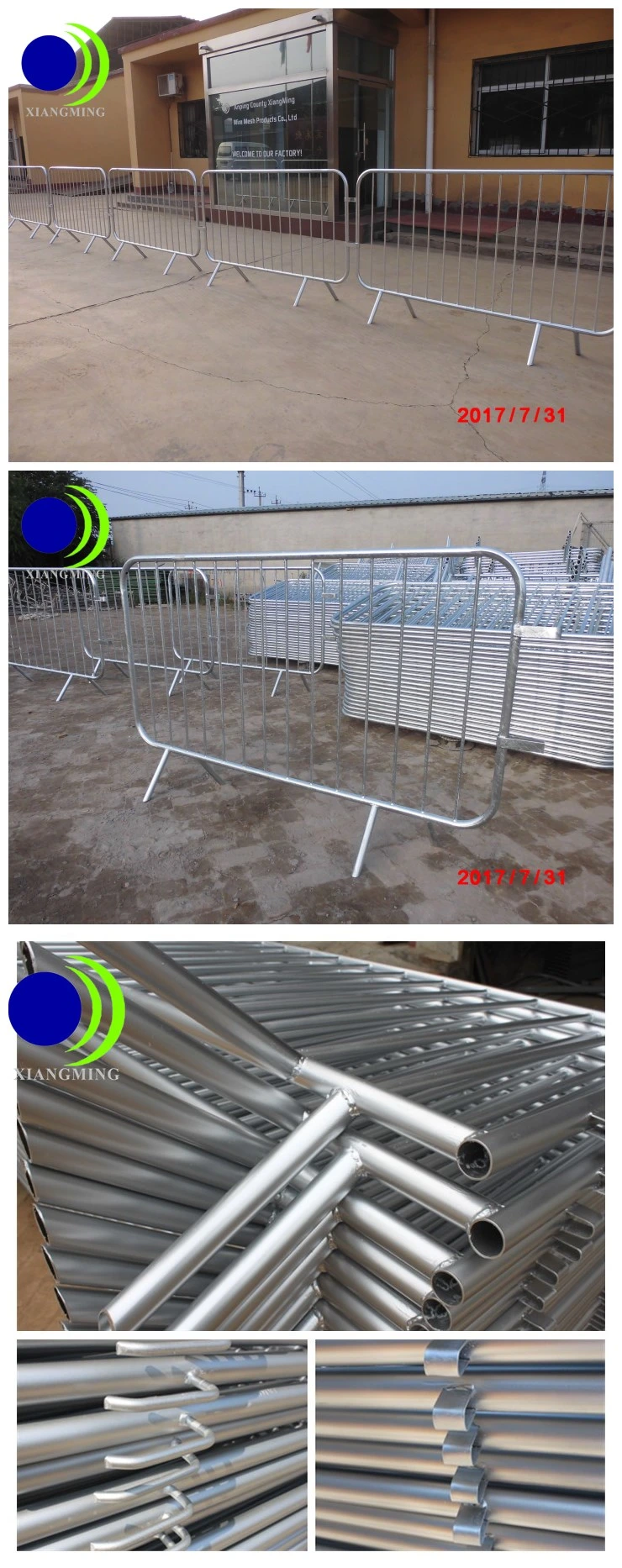 Galvanized Steel Road Barrier / Crowd Control Barrier / Traffic Barrier