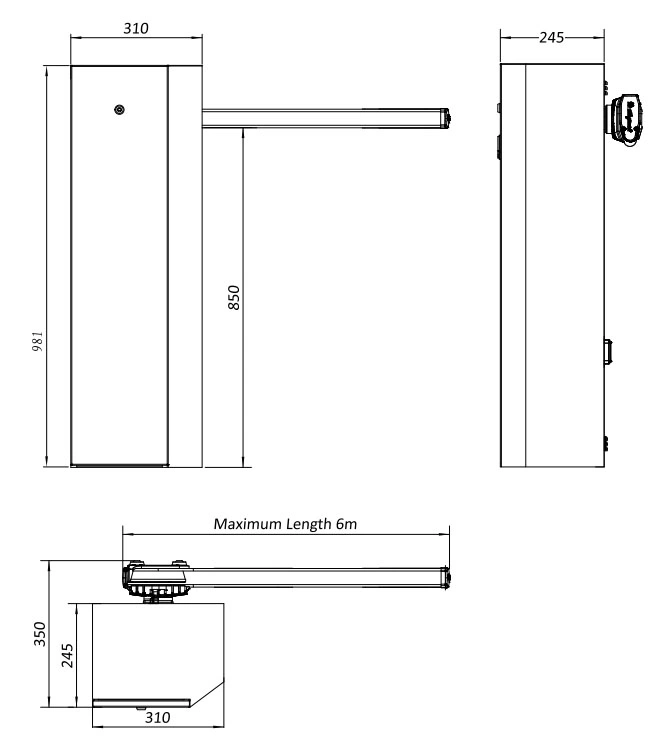 Hbg-409e DC Brushless Boom Barrier/Parking Barrier/Road Barrier for Traffic