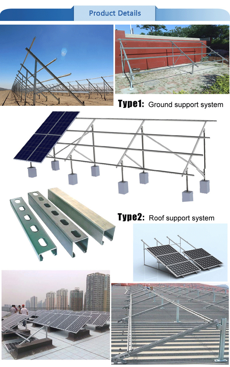 PV Mounting System Rooftop Metal Structure Mounted Sun Tracker Solar Panel Mount for Seam Roof