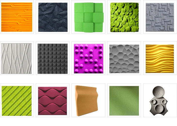 3D Wave Polyester Fiber Acoustic Board Cube Acoustic Panel