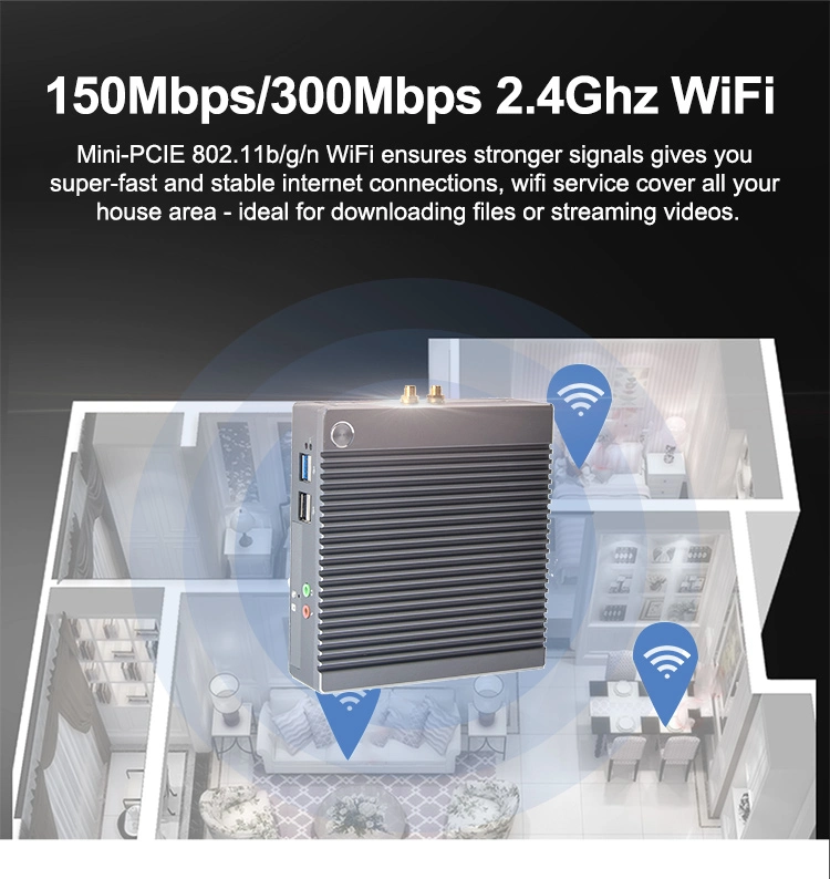 Industrial Fanless Mini Computer Long Endurance with Intel N2840