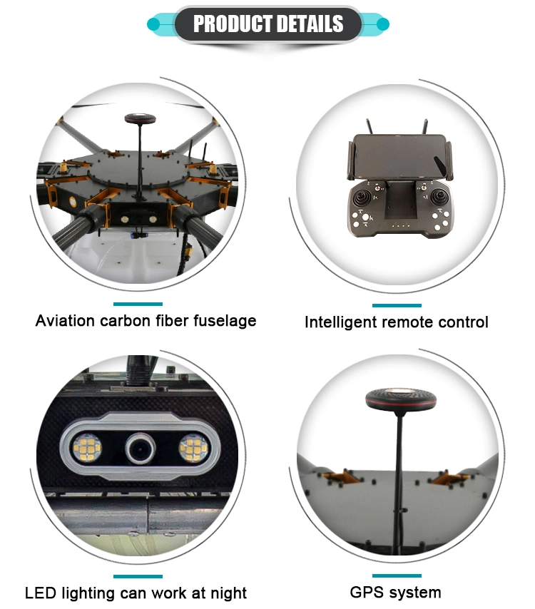 Self-Planned Routes 8 Axis 30L Aircraft Agricultural Uav Drone