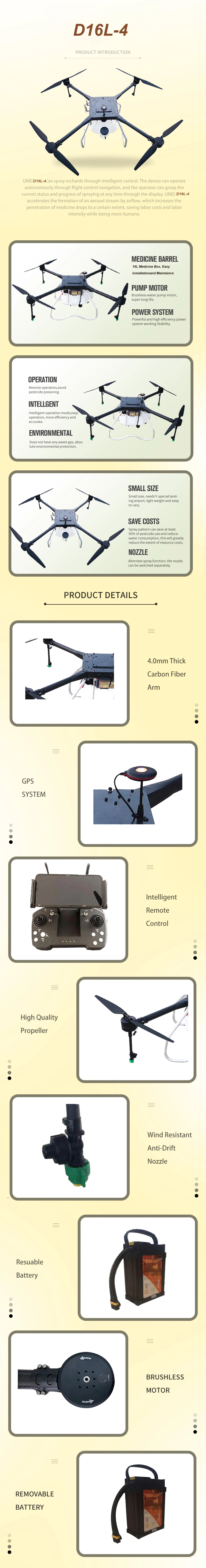 Agricultural Large-Scale Spraying Unmanned Aerial Vehicle Drone