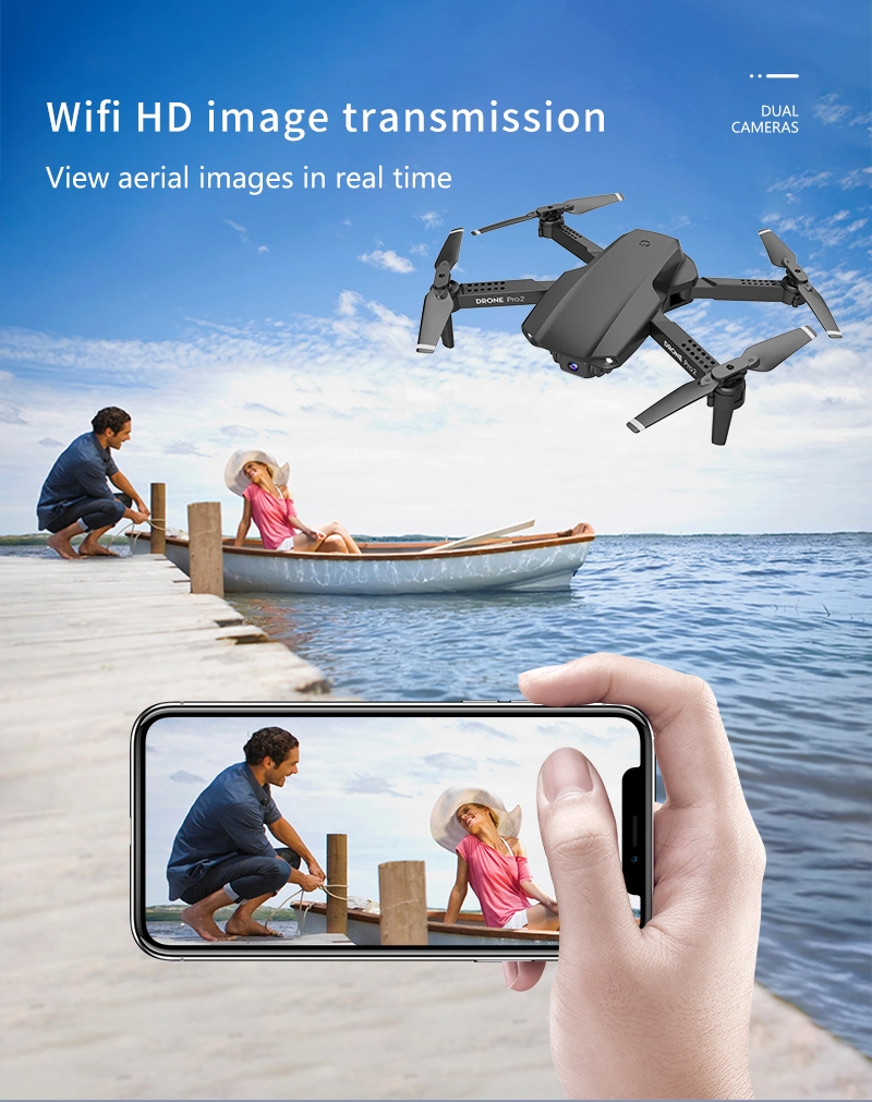 2021 New E99 PRO2 RC Mini Drone 4K Dual Camera WiFi Fpv Aerial Photography Drone