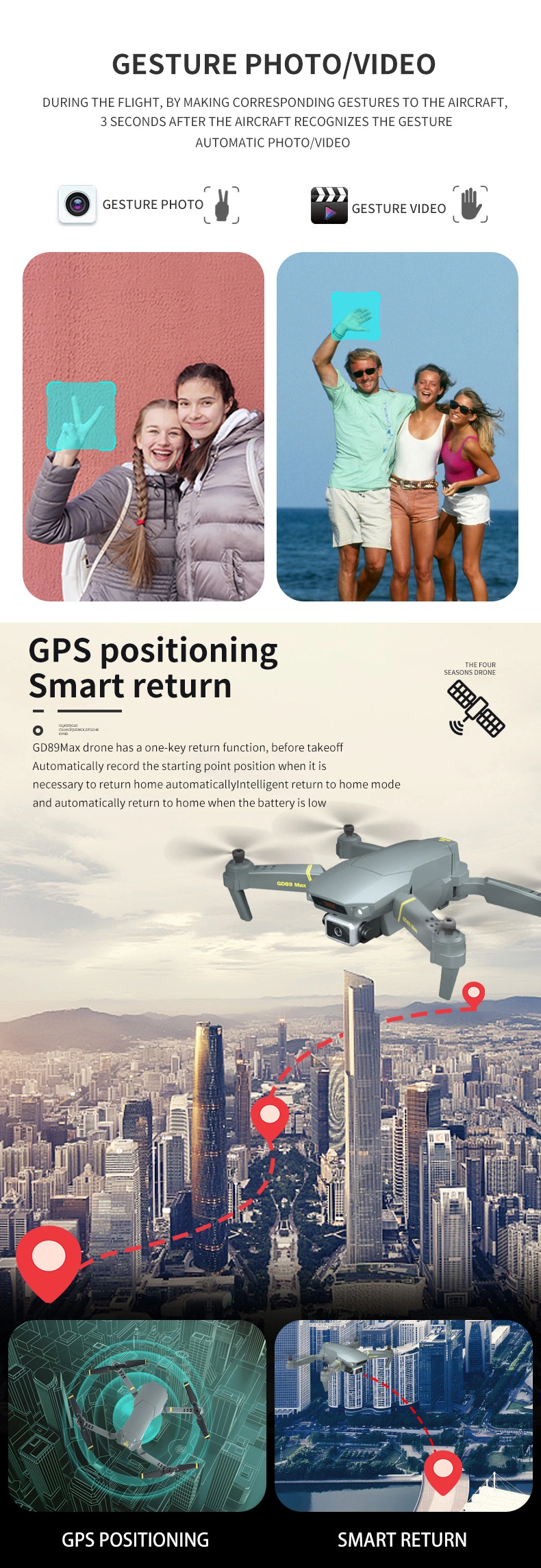 Gd89 Max 6K Camera Global Drone GPS Drone Foldable Drone Mini Drone X PRO Selfie Drone 6K Pixel Factory Price