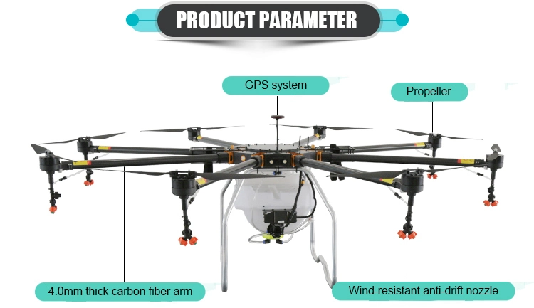 Self-Planned Routes 8 Axis 30L Aircraft Agricultural Uav Drone