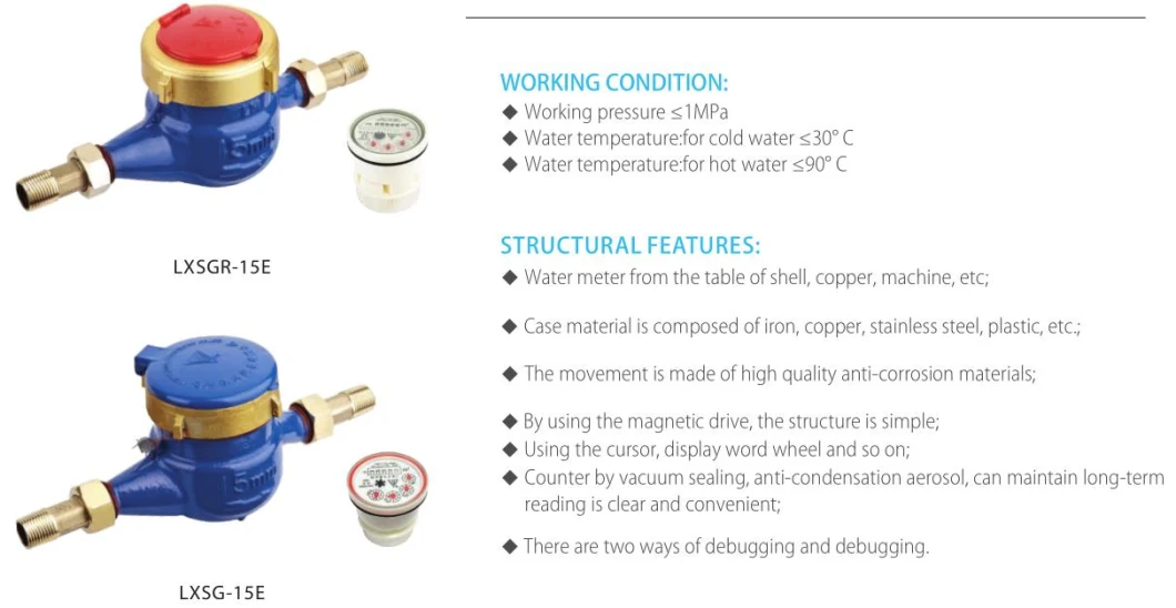 Rotary Wing Hot Mechanical Water Meter with Fuda ISO 9001 for Vietnam City Use