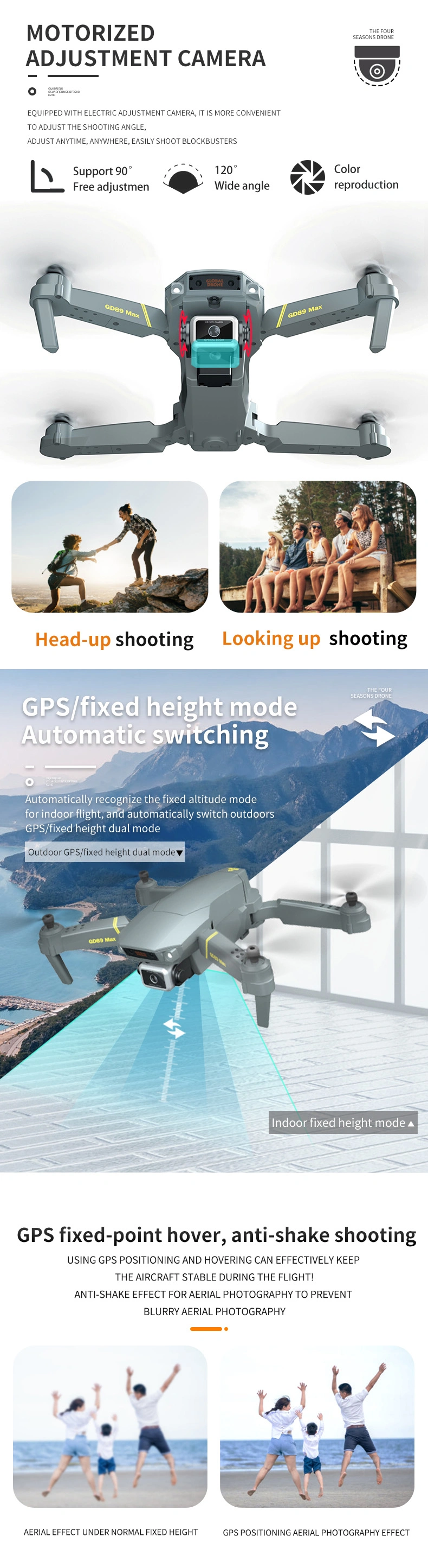 Gd89 Max 6K Camera Global Drone GPS Drone Foldable Drone Mini Drone X PRO Selfie Drone 6K Pixel Factory Price