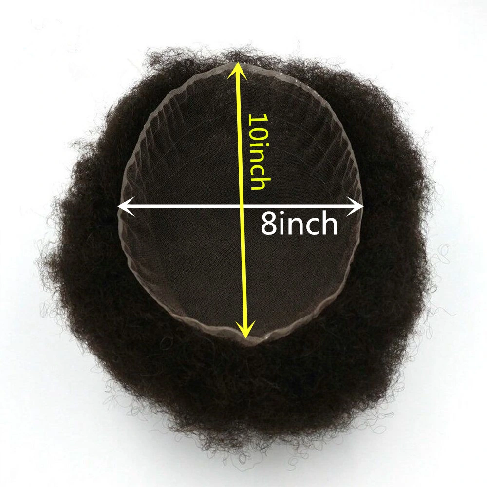 100% Human Hair Wig for Black Men Human Hair Afro Toupee