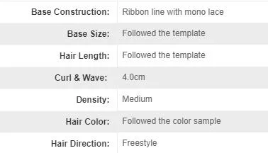 Best Quality Human Hair Custom Order Integration Hair Piece