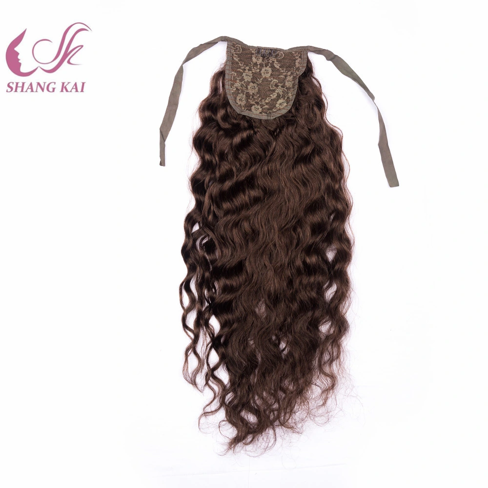 Mongolian Curly Ponytail Hair Piece Tight Curl Real Human Hair