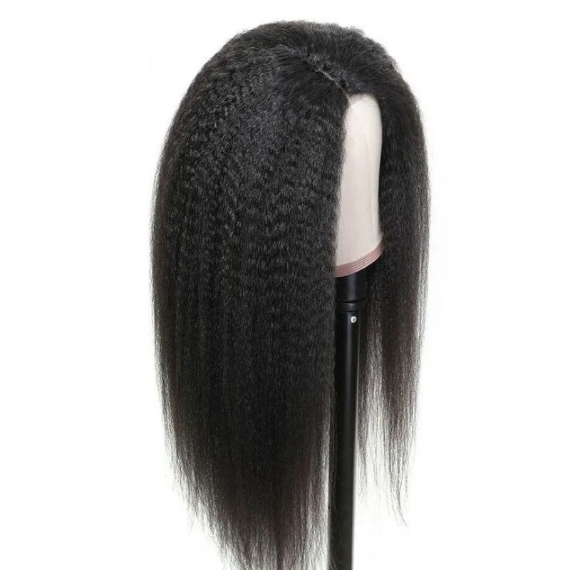 HD 13*4 Frontal Kinky Straight Lace Front Wigs Brazilian Remy Human Hair Wholesale Price Wigs