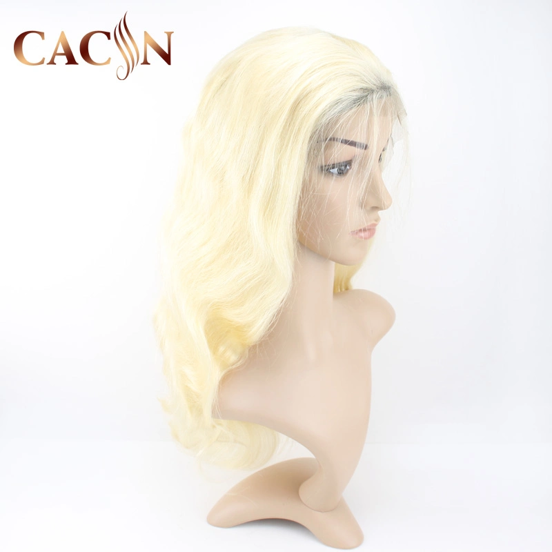 Real Long Hair Blonde Afro Curly Ombre Remy Brazilian Natural Human Hair Swiss Lace Front Wig