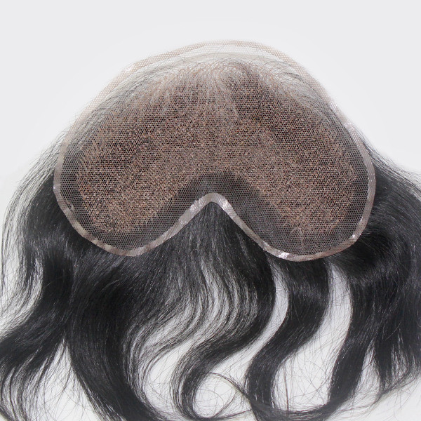 Lw953: French Lace Human Hair Lace Closure Small Hair Piece