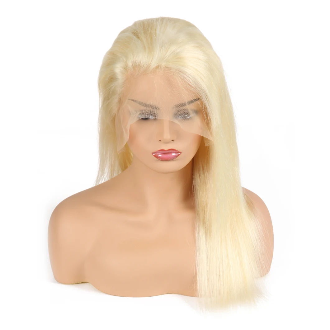 Kbeth Human Hair Wigs with Closure Lace Front Blonde 100% Virgin Human Hair Extension Cuticle Aligned Peruvian Colored Lace Wigs for Black Woman