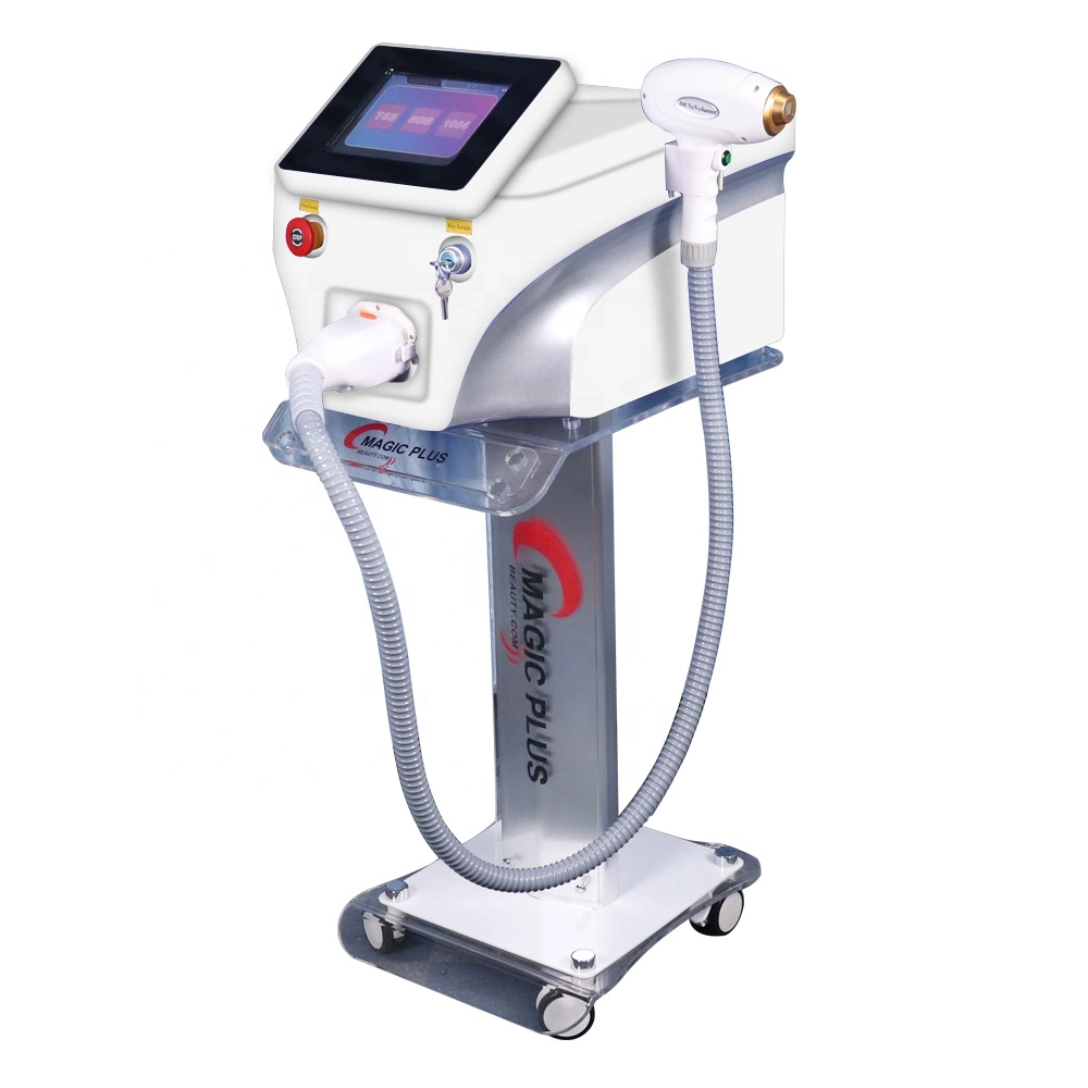 Painless Hair Removal Tattoo Removal Diode Laser 808nm 755nm 1064nm ND YAG Laser Q Switch Instrument