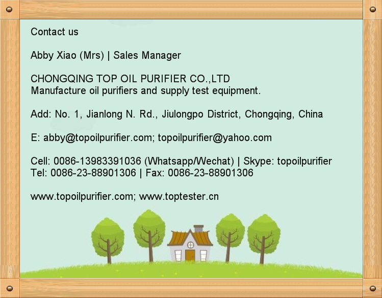 Mobile Type Transformer Oil Purifier for Recycling Used Transformer Oil