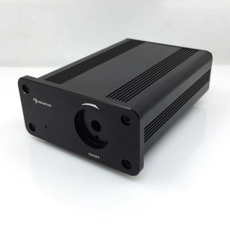 Class T Digital Power Amplifiers Aluminum Housing, Class Ab Audio Power Amplifier Aluminum Enclosures Endplates Stamping Parts CNC Machining Parts, Extruded Alu