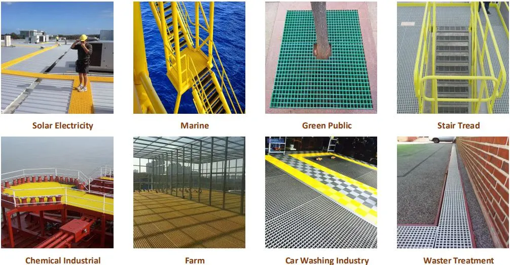 FRP Moulded Grating/FRP Composite Sheet for Water & Sewage Treatment
