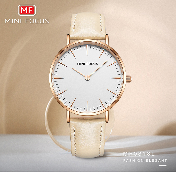 Minifocus Lady Watch Mini Focus Minimalist Day Date Leather Band Quartz Watches Montre Mini Focus