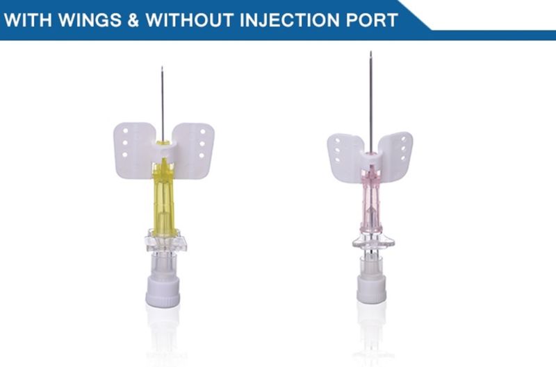 Wholesale Disposable Medical IV Cannula (with wings and injection port)