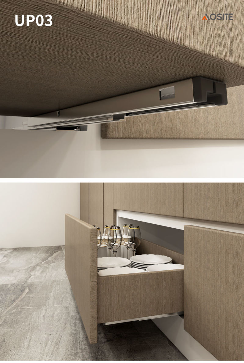 UP03 Full Extension 3-section Undermount Concealed Damping Drawer Slides