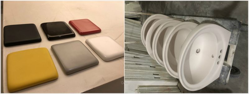 Silver Outside/ White Inside Above Counter Wash Basin Sink