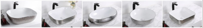 Silver Outside/ White Inside Above Counter Wash Basin Sink