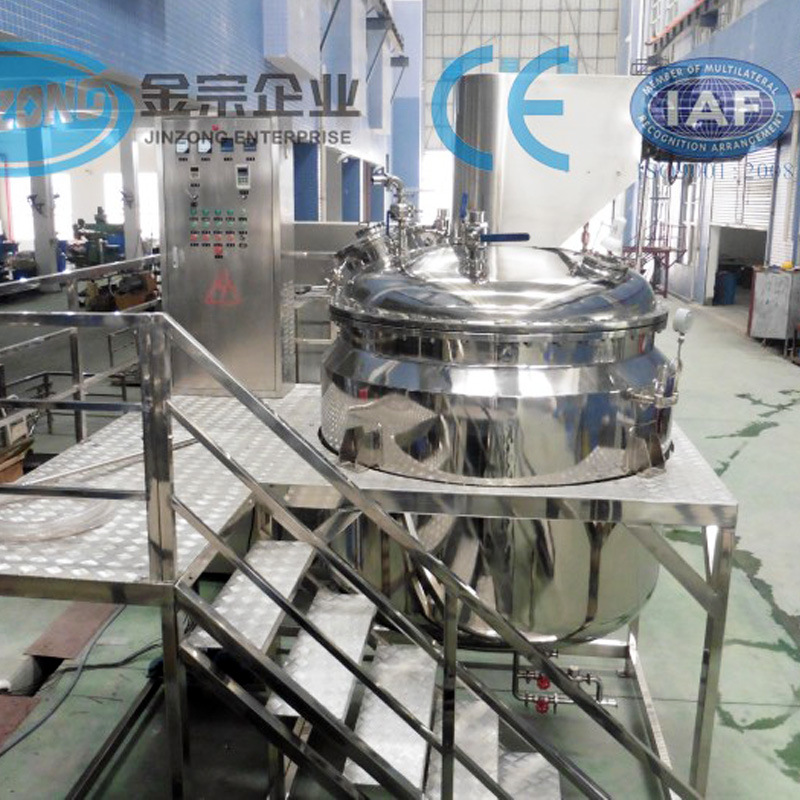 1000L Gallon Double Jacketed Vacuum Blender Machine, Homogenizing Emulsifer Mxing Tank, Industrial Tank Mixer for Shampoo, Liquid Detergent,