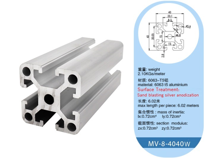 Building Machine Assembly Line Aluminum Profile Extrusion 4040 T Slot