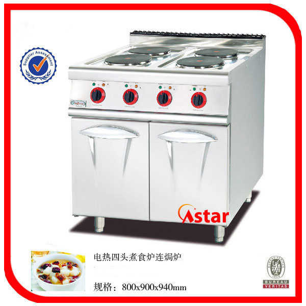 Industrial Gas Stove Range with 4 Burners Guangdong Style Cooking Range