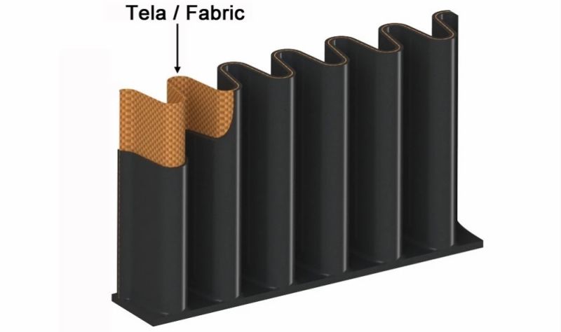 Alkali Resisitant Quality Rubber Sidewall Conveyor Belt for Mining