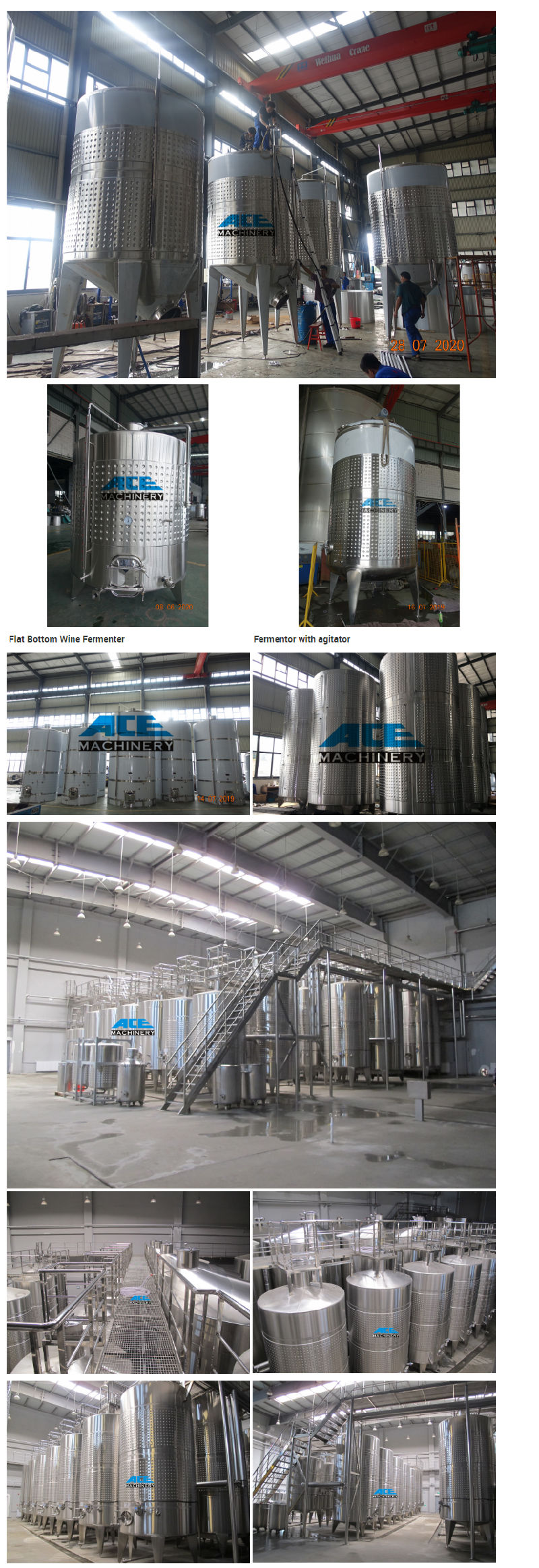 Fermentation Tank Brewing Sparkling Wine Equipment for The Production of Beer